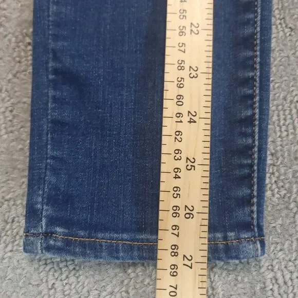 Levi's 720 High Rise Super Skinny Womens 33 Jeans Stretch Blue Denim (34x27) - Picture 6 of 12